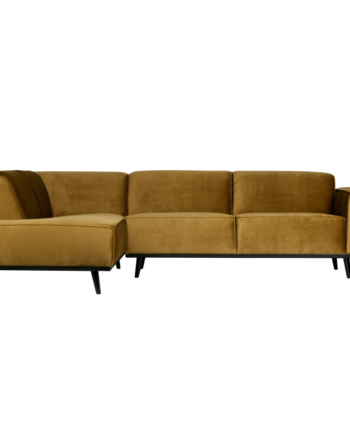 Statement Hjørnesofa Venstrevendt Velour Honey Yellow på Afbetaling