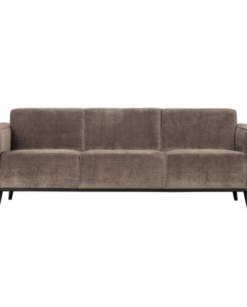 Statement Pers Sofa 230 Flat Rib Taupe på Afbetaling