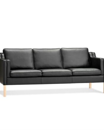 Stouby Eva Pers Sofa Med Sort Læder på Afbetaling