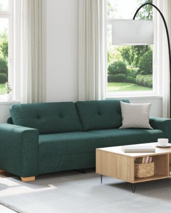 Tosæders Sofa Med Pude Mørkegrøn Stof på Afbetaling