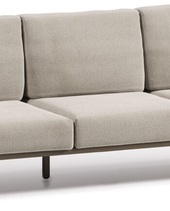 Udendørs Personers Sofa Kave Home Comova Gråt Crevin Stof Med Aluminiumsramme H85 B225 D85 på Afbetaling