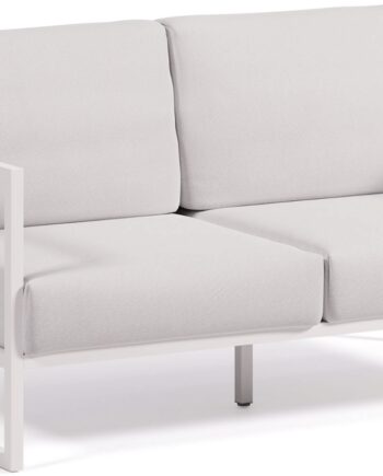 Udendørs Personers Sofa Kave Home Comova H85l152d85 Hvid Pulverlakeret Aluminium   Vandafvisende Stof på Afbetaling