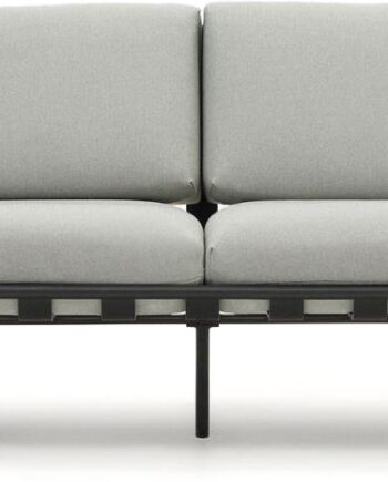 Udendørs Personers Sofa Kave Home Joncols Grå Nordisk Design Aluminium Med Aftagelige Puder på Afbetaling