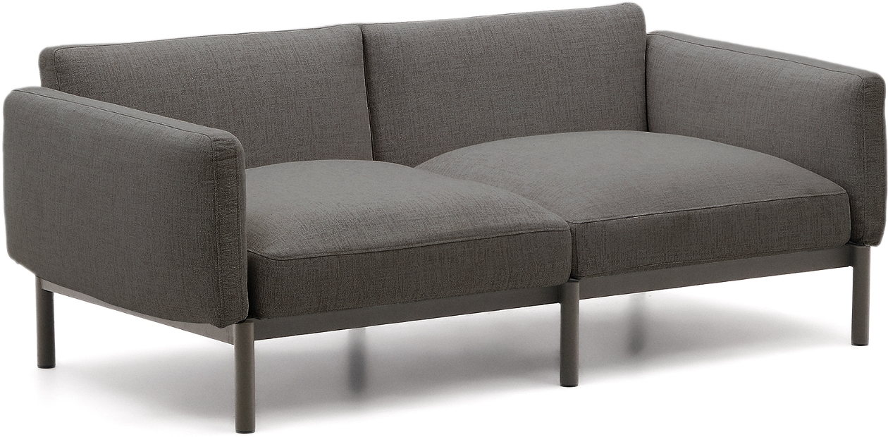 Udendørs Personers Sofa Kave Home Sorells Grafit Aluminium Modulær Loungesofa på Afbetaling