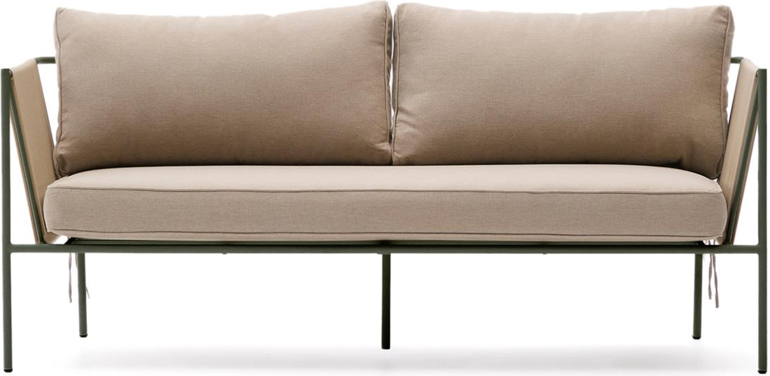 Udendørs Personers Sofa Kave Home Zivia Ekru Olefina Stof 178 Galvaniseret Stål på Afbetaling