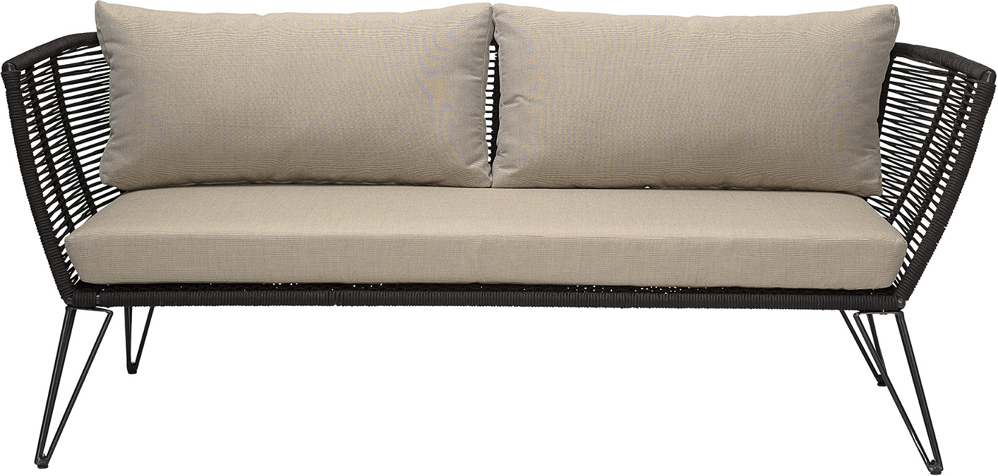 Udendørs Sofa Bloomingville Mundo Frostbestandig Stål Polyester L175xb74xh72 Sort på Afbetaling