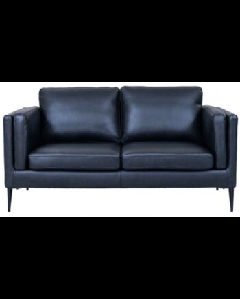 Vale Personers Sofa Metal ægte Læder B157 Sort Sort på Afbetaling