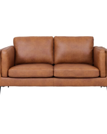 Valencia 2pers Sofa Cognac Læder 340455 på Afbetaling
