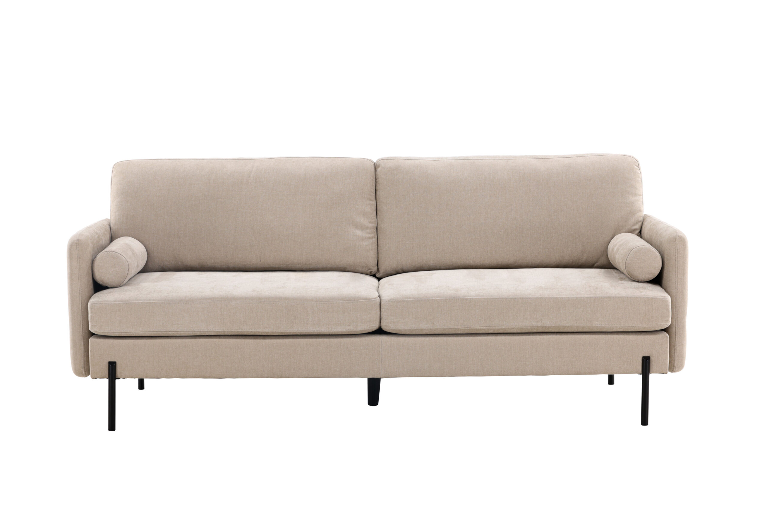 Venture Design Antibes Pers Sofa Beige Velourstof Metal på Afbetaling