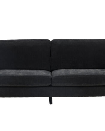 Venture Design Antibes Pers Sofa Mørkegrå Velourstof Metal på Afbetaling