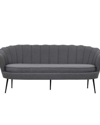 Venture Design Calais Personers Sofa Grå Polyester Sort Metal på Afbetaling