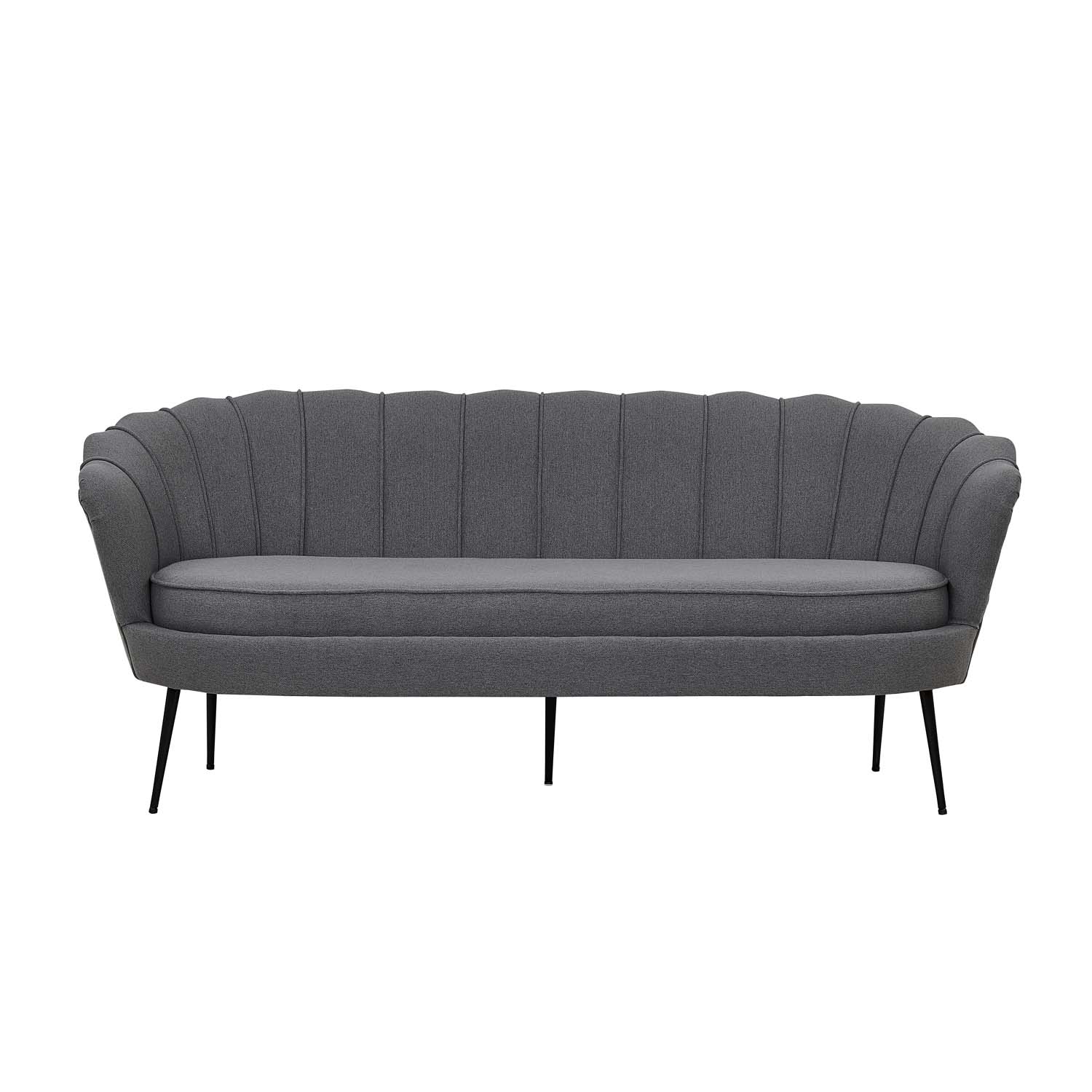 Venture Design Calais Personers Sofa Grå Polyester Sort Metal på Afbetaling