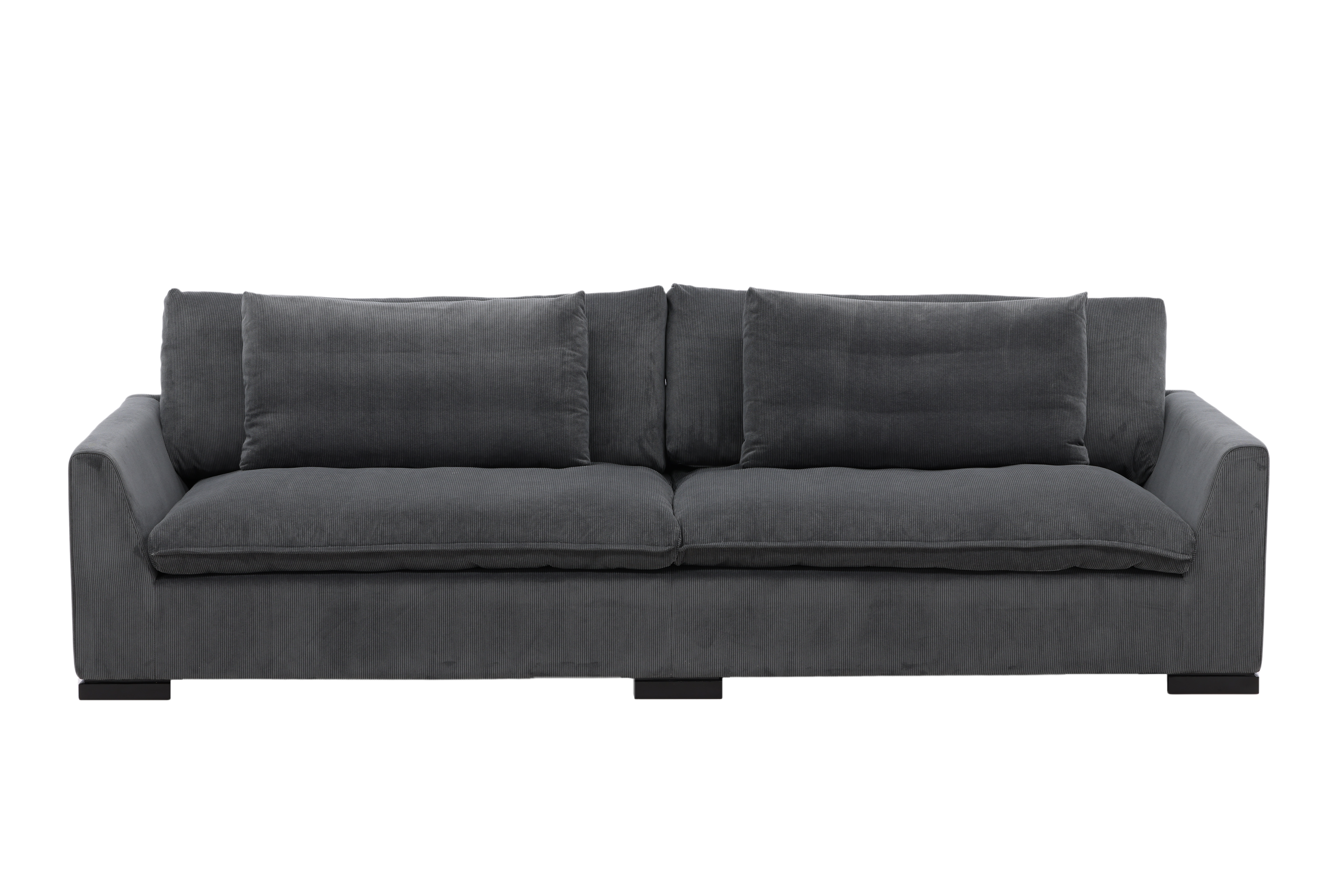 Venture Design Durham Pers Sofa Mørkegrå Fløjl Fyrretræ på Afbetaling