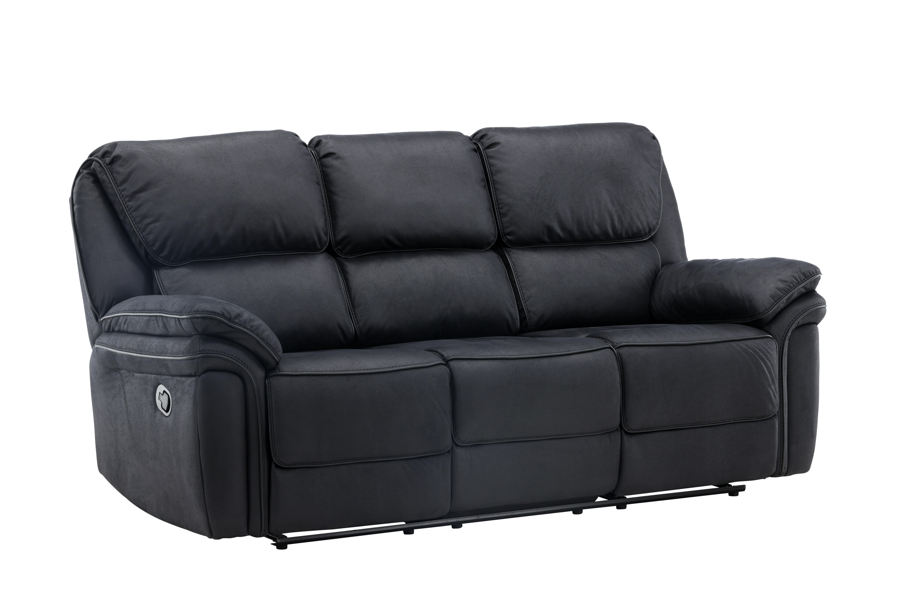 Venture Design Saranda Recliner Pers Sofa Sort Mikrofiber på Afbetaling