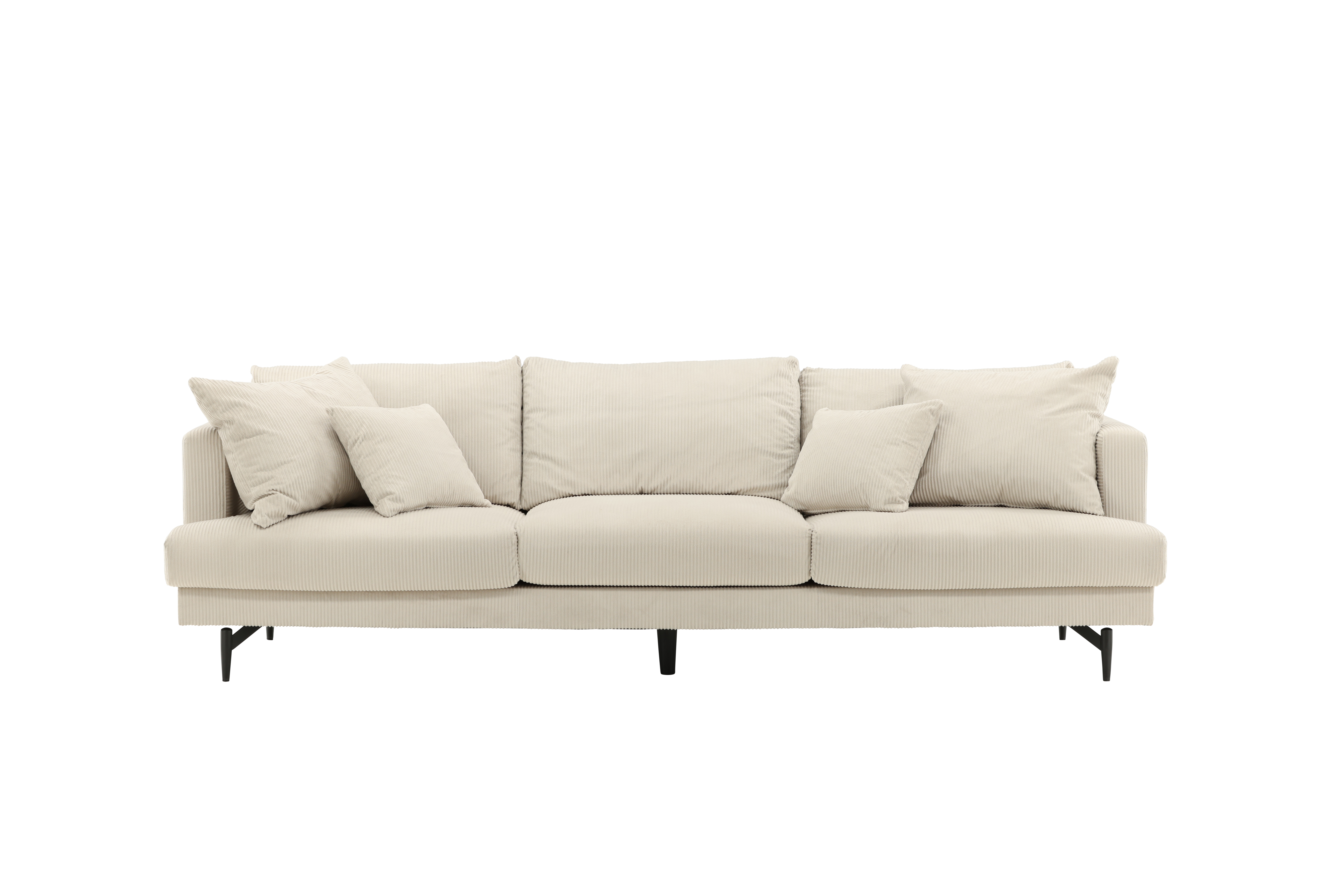 Venture Design Sofia Pers Sofa Beige Fløjl Sort Stål på Afbetaling