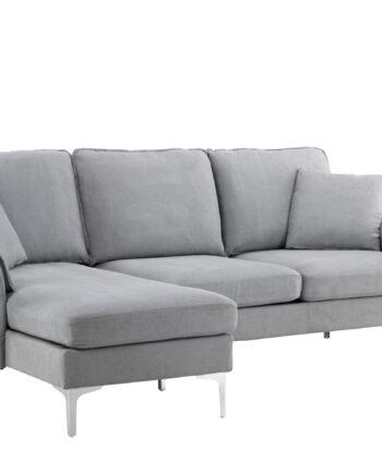 Venture Design Toulouse Pers Sofa Chaiselong Grå Stof Metal på Afbetaling