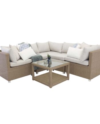 Venture Design Vamos Modul Sofa Havesæt   Hynder Sand Natur Rattan Aluminium på Afbetaling