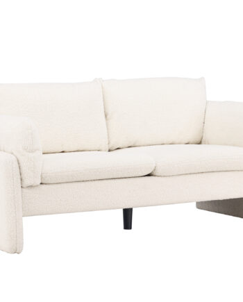 Venture Design Vindel Pers Sofa Hvid Polyester Bamsestof på Afbetaling