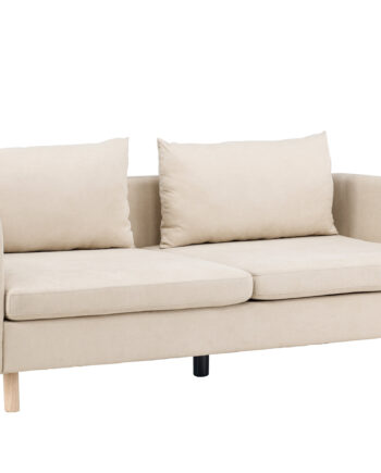 Venture Design Zero Pers Sofa Beige Polyester Natur Gummitræ på Afbetaling