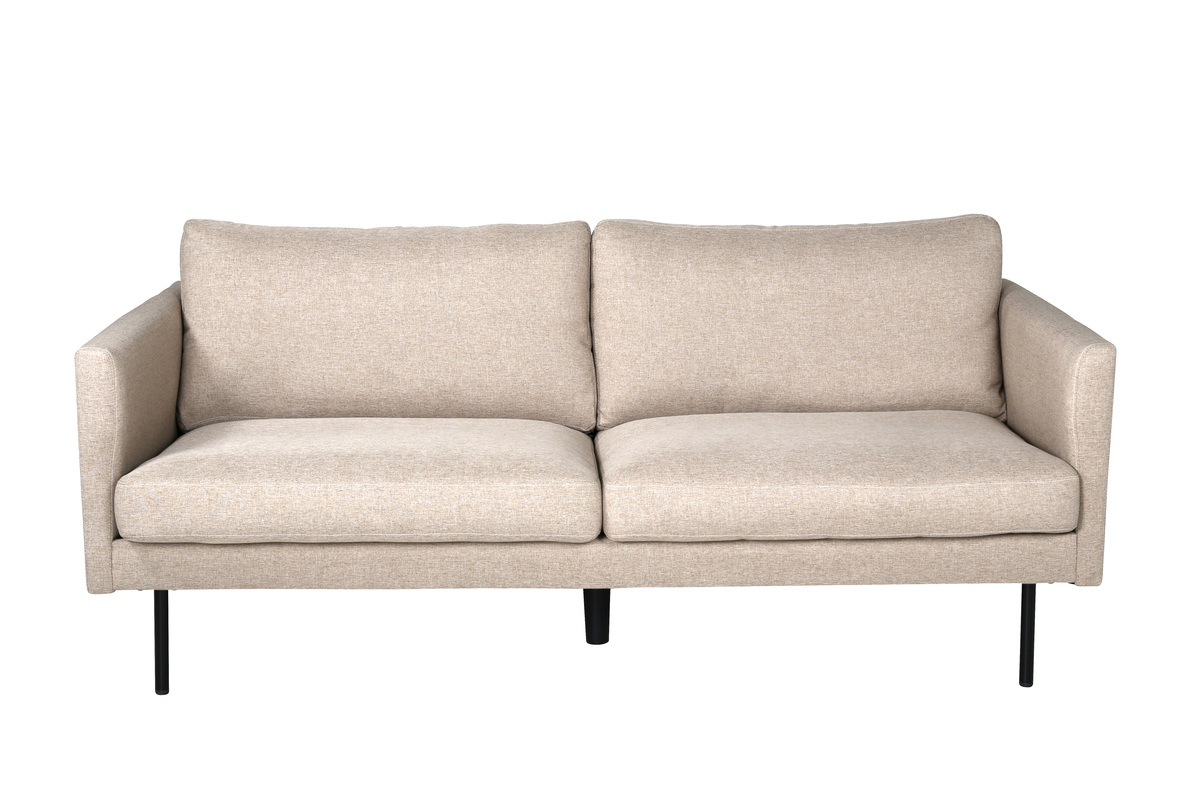 Venture Design Zoom Pers Sofa Brun Polyester Sort Stål på Afbetaling