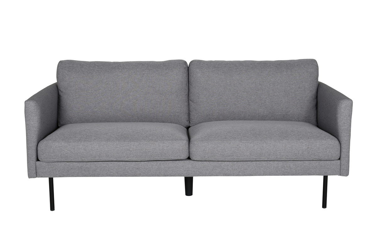 Venture Design Zoom Pers Sofa Grå Polyester Sort Stål på Afbetaling