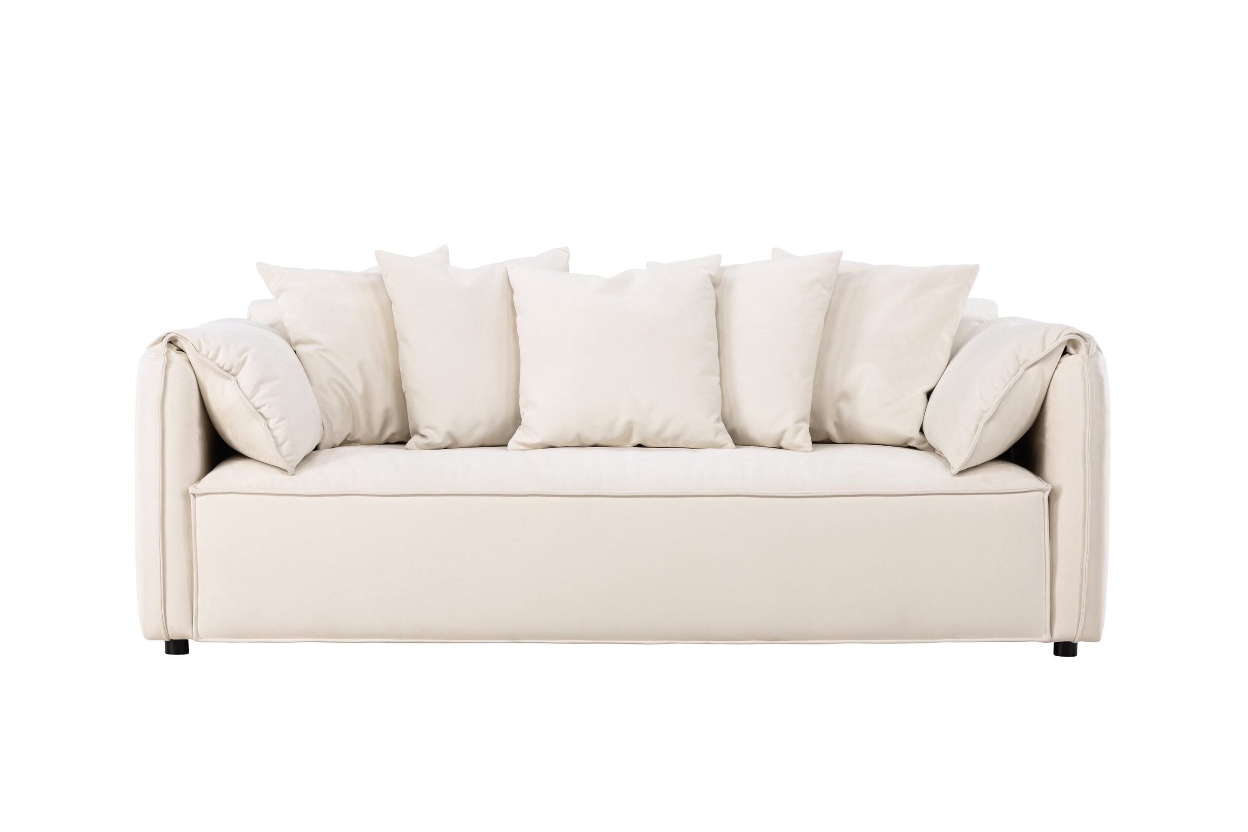 Vind Collection Torekov Pers Sofa Beige Polyester Stof Birketræ på Afbetaling