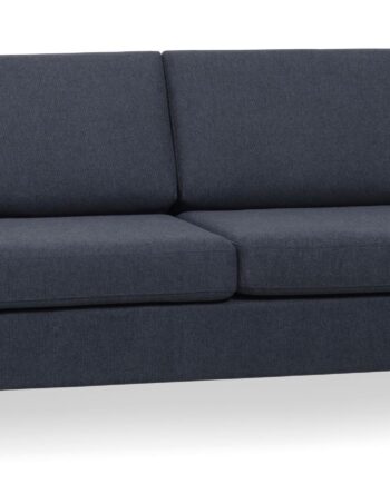 Wendy Pers Sofa Blå Polyester Stof Børstet Aluminium på Afbetaling