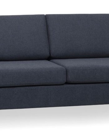 Wendy Pers Sofa Blå Polyester Stof Sort Træ på Afbetaling