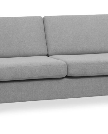 Wendy Pers Sofa Grå Polyester Stof Børstet Aluminium på Afbetaling