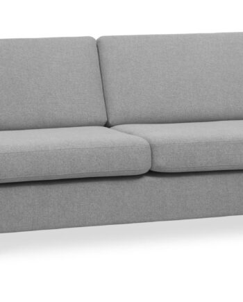 Wendy Pers Sofa Grå Polyester Stof Sort Træ på Afbetaling