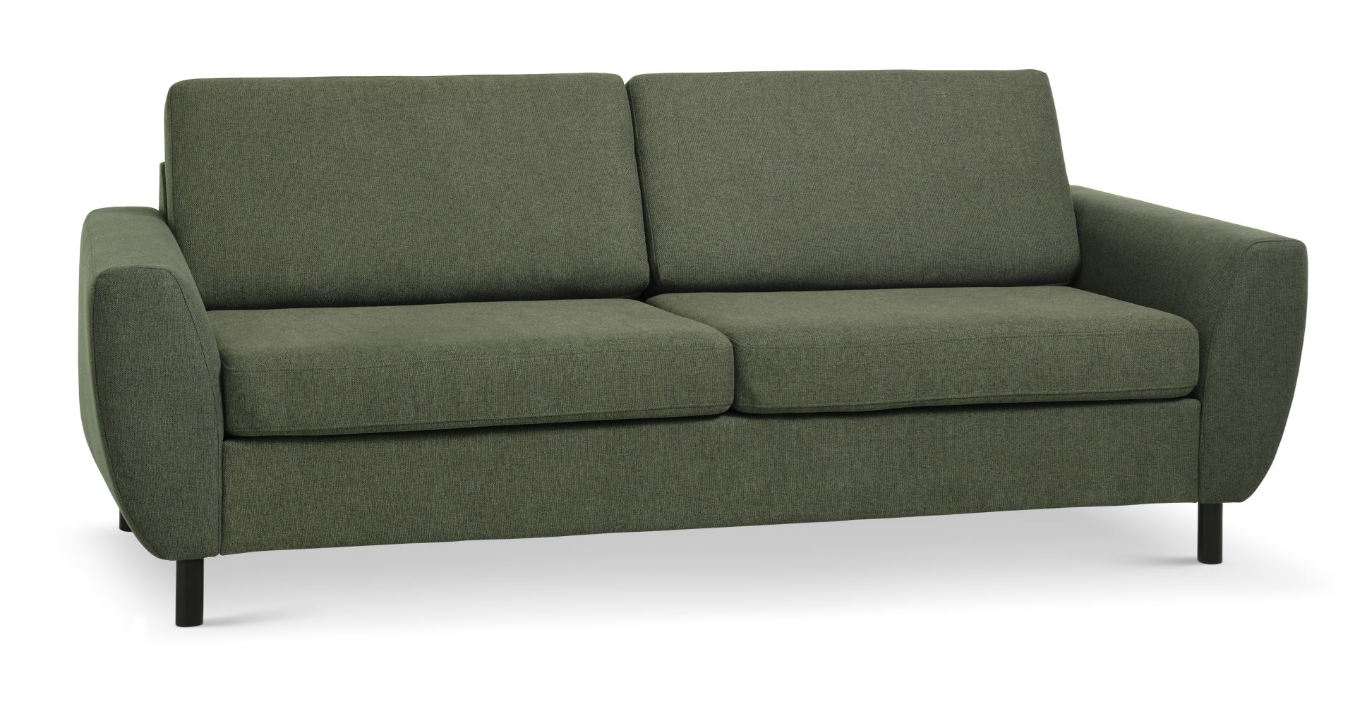 Wendy Pers Sofa Vinter Mosgrøn Polyester Stof Sort Træ på Afbetaling