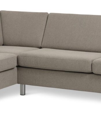 Wendy Set Left Sofa Chaiselong Antelope Beige Polyester Stof Børstet Aluminium på Afbetaling