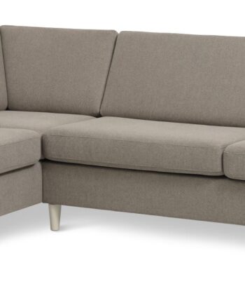 Wendy Set Left Sofa Chaiselong Antelope Beige Polyester Stof Natur Træ på Afbetaling