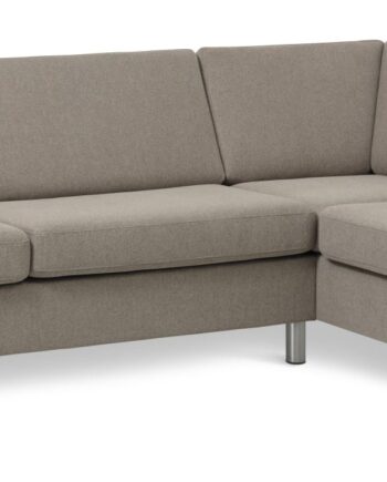 Wendy Set Right Sofa Chaiselong Antelope Beige Polyester Stof Børstet Aluminium på Afbetaling