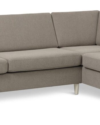 Wendy Set Right Sofa Chaiselong Antelope Beige Polyester Stof Natur Træ på Afbetaling