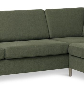 Wendy Set Right Sofa Chaiselong Vinter Mosgrøn Polyester Stof Natur Træ på Afbetaling