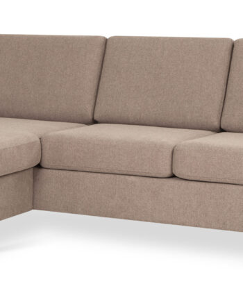 Wendy Set Sofa Chaiselong Antelope Beige Polyester Stof Natur Træ på Afbetaling