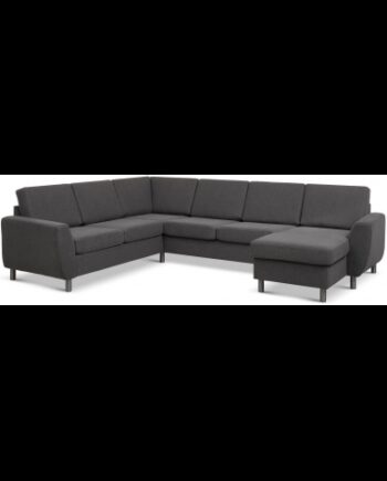 Wendy Sofa Polyester B295 D230 Børstet Alugrå Antracit på Afbetaling