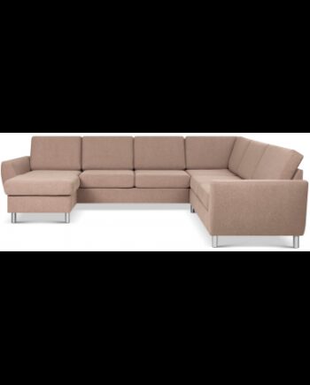 Wendy Sofa Polyester B295 D230 Børstet Alugrå Lysebrun på Afbetaling