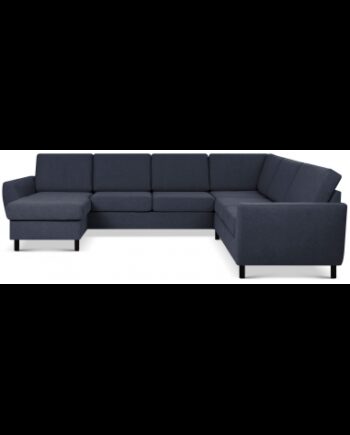 Wendy Sofa Polyester B295 D230 Sort Dyb Blå på Afbetaling