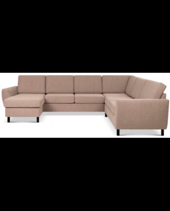 Wendy Sofa Polyester B295 D230 Sort Lysebrun på Afbetaling