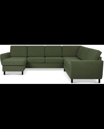 Wendy Sofa Polyester B295 D230 Sort Mosgrøn på Afbetaling