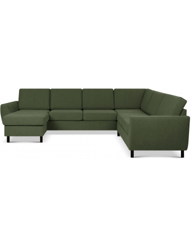Wendy Sofa Polyester B295 D230 Sort Mosgrøn på Afbetaling