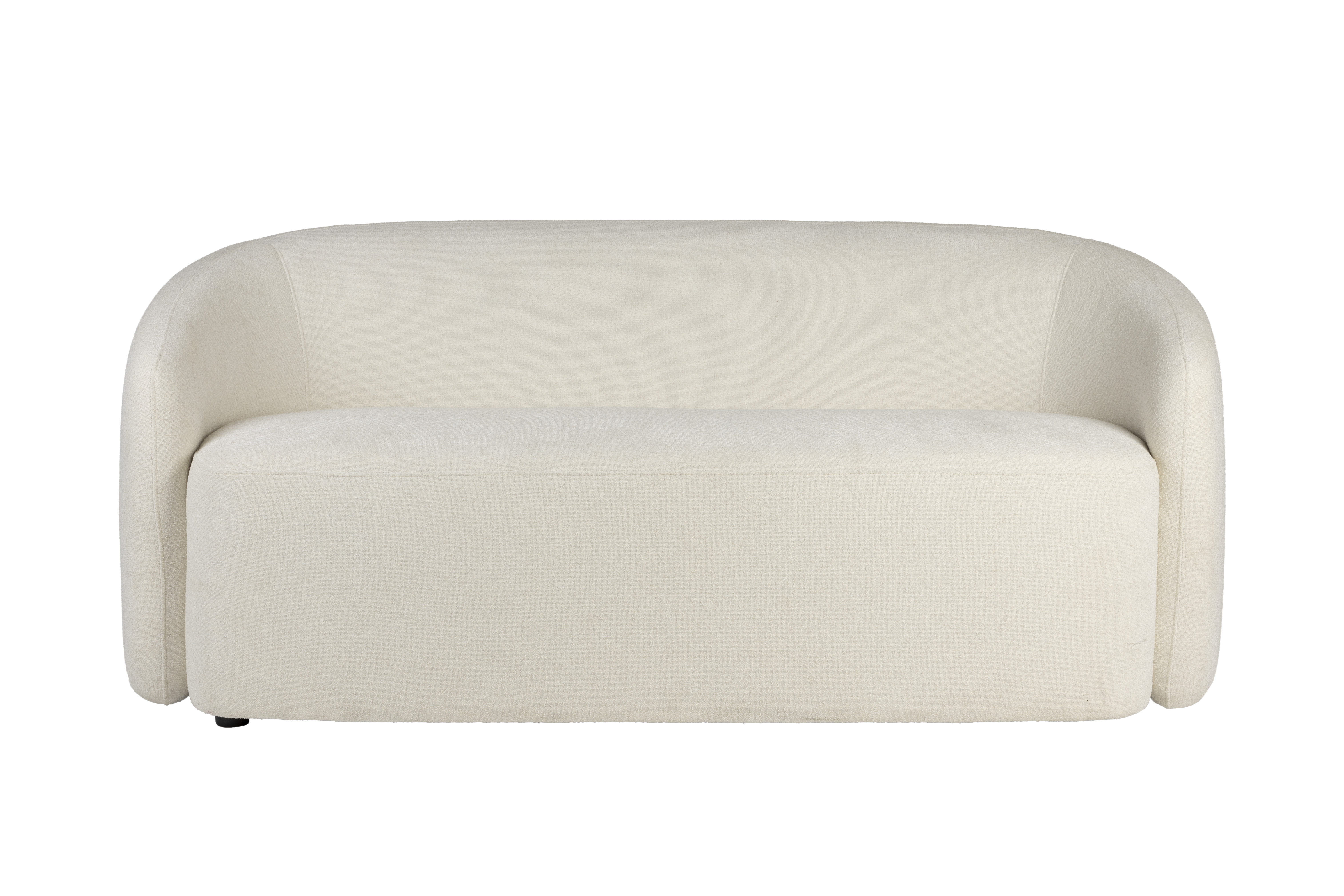 White Label Living Len Sofa Hvid Polyester Fyrretræ på Afbetaling