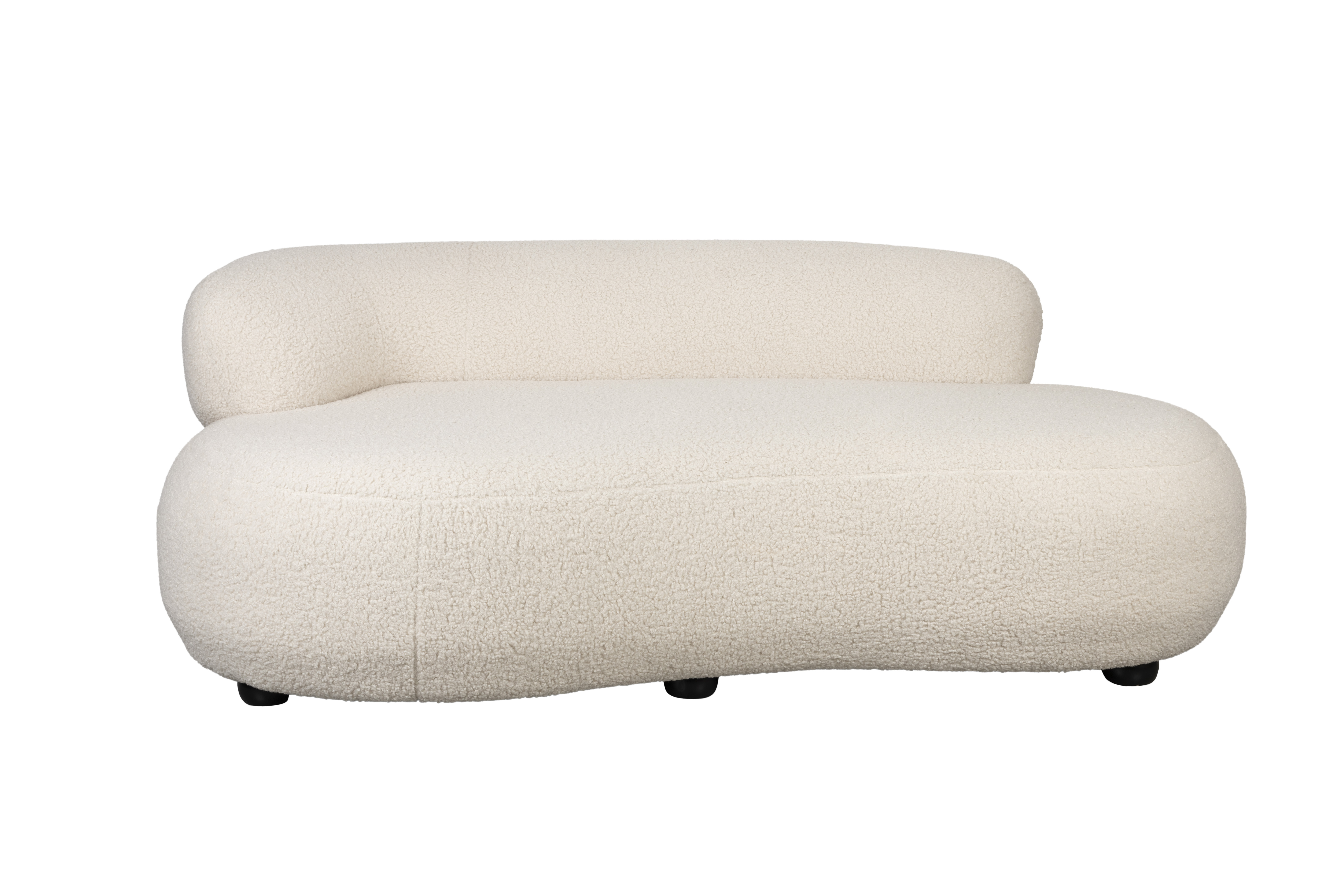 White Label Living Noxx Sofa Hvid Polyester Mdf på Afbetaling