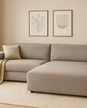 Willard Personers Sofa Chaiselong  Beige Stof på Afbetaling