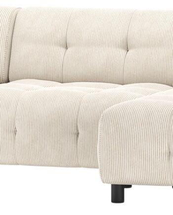 Woood Chaiselong Sofa Louis Højrevendt 334 Lysegrå Fløjl Multifunktionel på Afbetaling