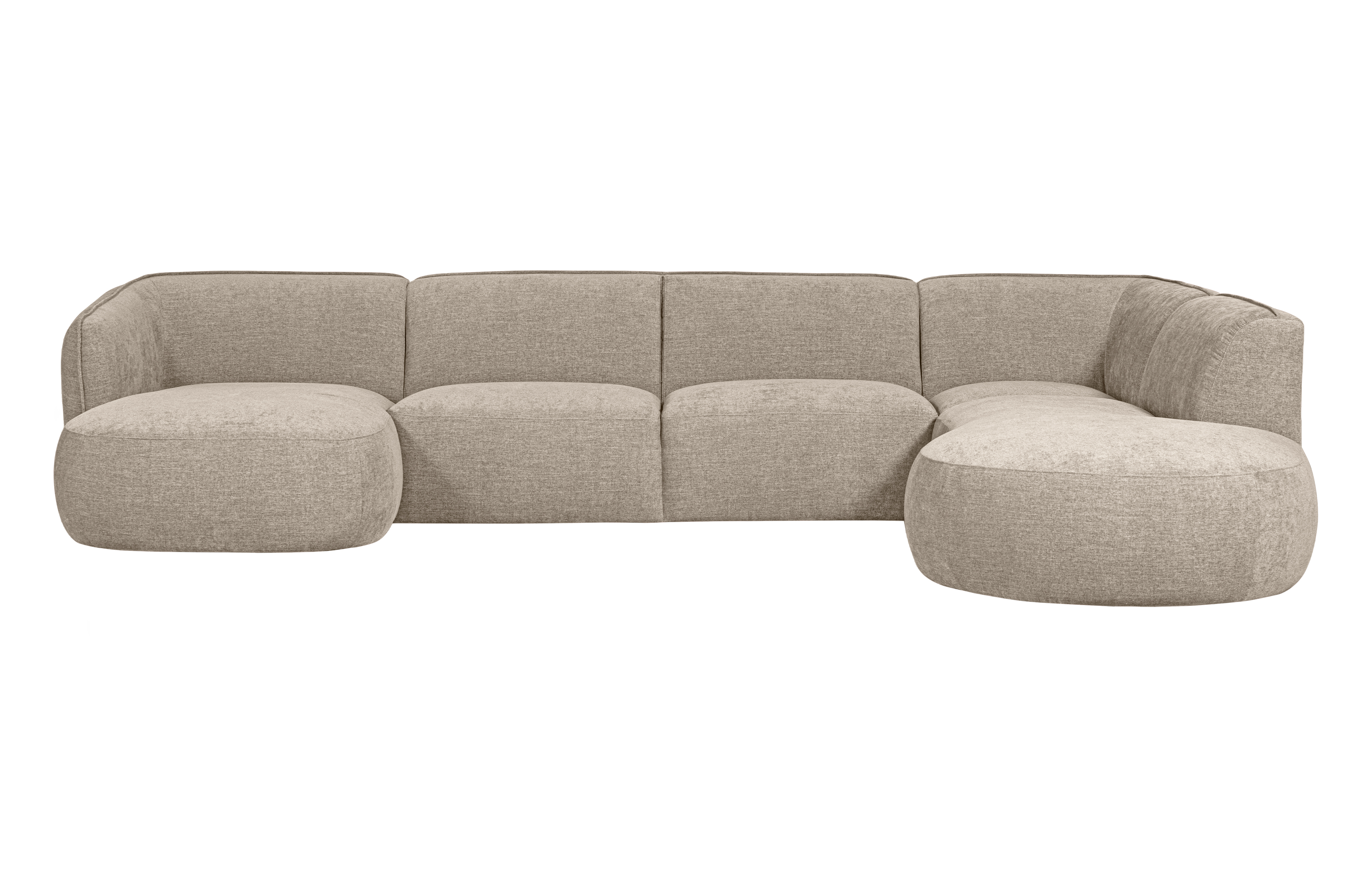 Woood Exclusive Polly Sofa Form Højre Sand Polyester på Afbetaling