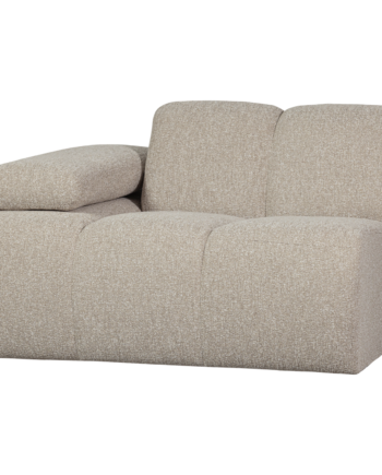 Woood Mojo Pers Modul Sofa Venstre Armlæn Beige Meleret Boucl Stof på Afbetaling