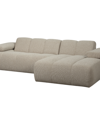 Woood Mojo Sofa Højre Chaiselong Beige Melange Boucl Stof på Afbetaling